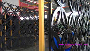 2012年6月3日我司给上海浦东新区二期工程静电喷涂的铁艺产品